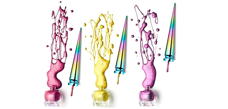 מבריק, מתכתי וקשת בענן: אוסף של לכות נוצרית Louboutin Loubichrome