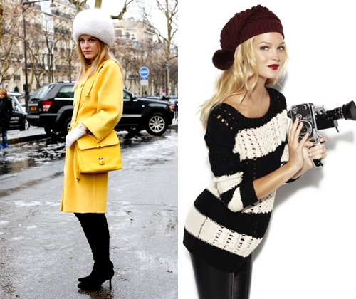 אופנה headwear חורף 2014: תמונות של כובעי הנשים האופנתיים ביותר של גברים 