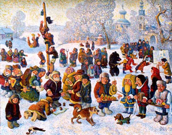 איך לצייר Shrovetide? צייר חג אביב עם הילדים