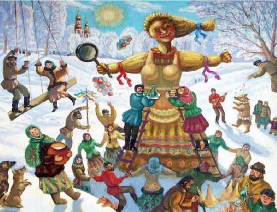 איך לצייר Shrovetide? צייר חג אביב עם הילדים
