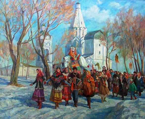 איך לצייר Shrovetide? צייר חג אביב עם הילדים