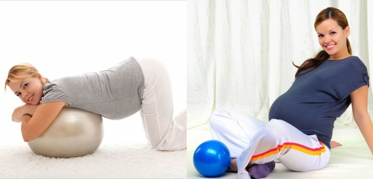 התעמלות אפקטיבית עבור נשים בהריון על fitball